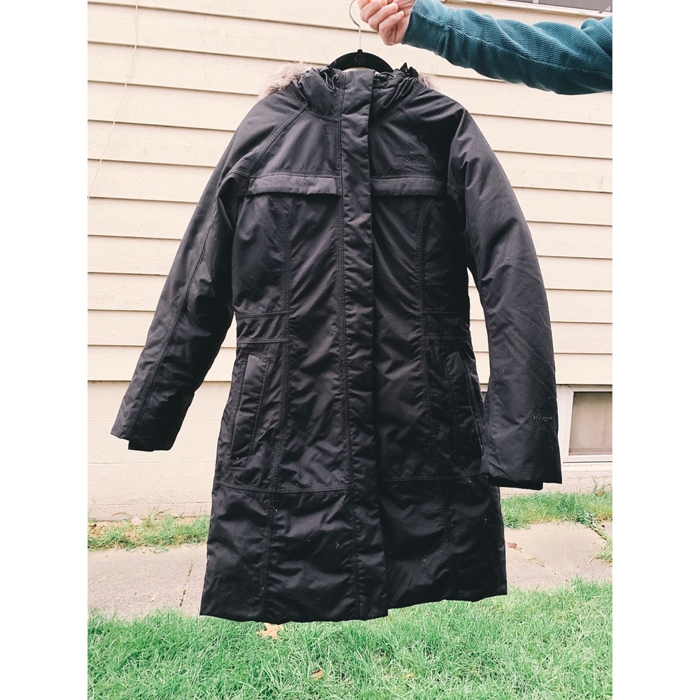 the north face mid length down parka